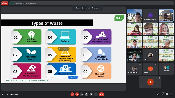 Webinar Giới thiệu về Quản lý Chất thải nguy hại
